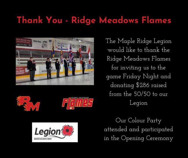Ridge Meadows Flames - Maple Ridge Royal Canadian Legion